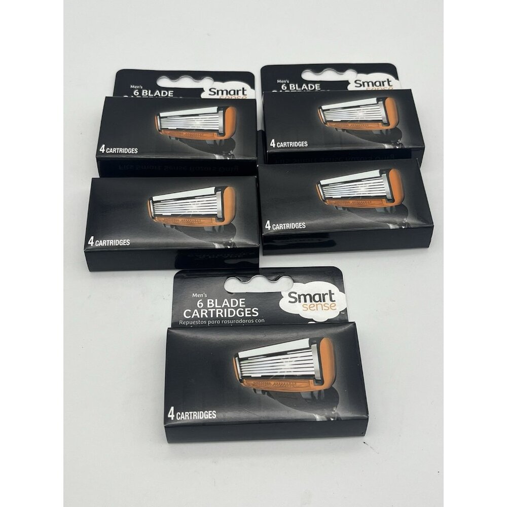 KMart Smart Sense Men's 6 Blade Cartridges Fits Smart Sense Razors x5 Boxes